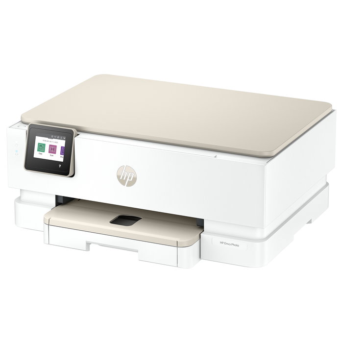 HP Envy Photo 7230 All-in-One Inalámbrico - Impresora Multifunción a Color, Escáner, Copiadora, Beige y Blanco