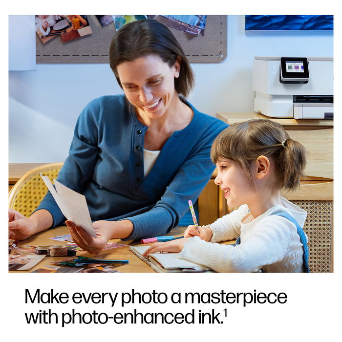 HP Envy Photo 7230 All-in-One Inalámbrico - Impresora Multifunción a Color, Escáner, Copiadora, Beige y Blanco