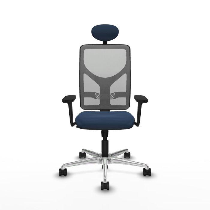 PIQUERAS Y CRESPO Silla de oficina Motilla Azul marino y Gris
