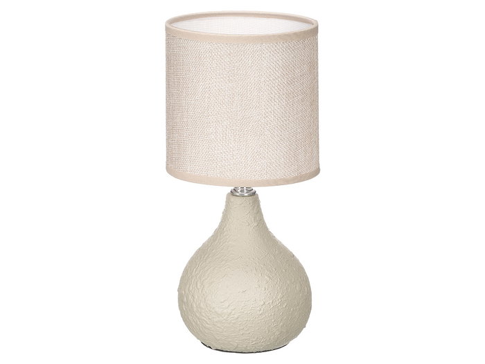 Giftdecor Lampara Sobremesa Abombado Beige 13 x 20 x 13 cm (Set de 12)