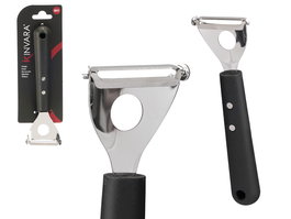 Kinvara Pelador Soft Touch Negro Mate 18.5x2x5.5 cm Acero Inoxidable y Plástico PP (Set de 48)