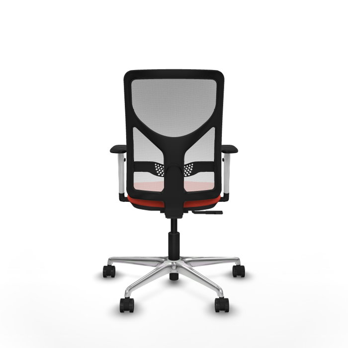 PIQUERAS Y CRESPO Silla de oficina Motilla con mecanismo Sincro, Naranja oscuro y Blanco