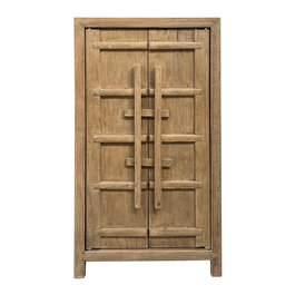 DKD Home Decor Armario Item Home Natural 2 Puertas 115 x 48 x 210 cm Olmo Macizo