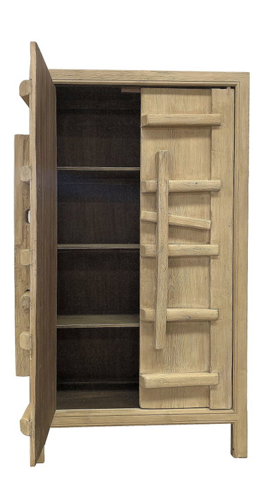 DKD Home Decor Armario Item Home Natural 2 Puertas 115 x 48 x 210 cm Olmo Macizo