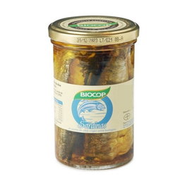 BIOCOP Sardinas en Aceite de Oliva Virgen Extra Biológico 195 g