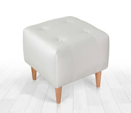 Atelier Del Sofa Puf de Terciopelo Crema 43x43x43cm