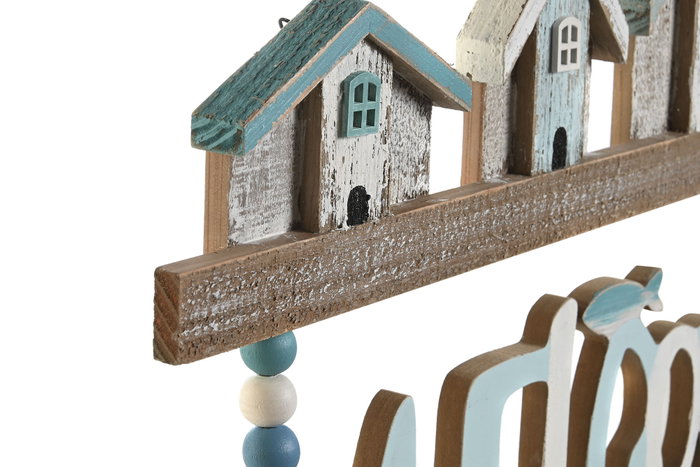 DKD Home Decor Decoración de Pared Welcome Azul