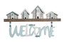 DKD Home Decor Decoración de Pared Welcome Azul