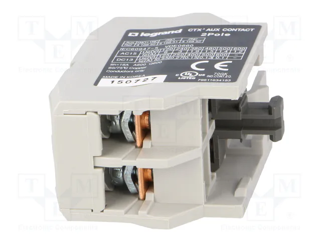 LEGRAND CTX3 Contactores auxiliares con agarres de tornillo NC x2
