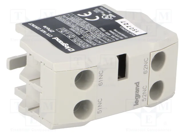 LEGRAND CTX3 Contactores auxiliares con agarres de tornillo NC x2