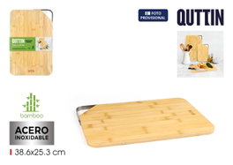 Inde Quttin Tabla de Cortar de Bambú y Metal (8 Unidades) 38,7 x 25,4 cm
