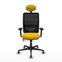 PIQUERAS Y CRESPO Silla de oficina Zulema Amarillo/Negro con mecanismo Sincro/Traslack