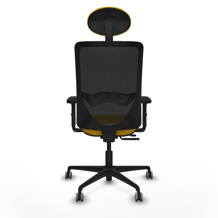 PIQUERAS Y CRESPO Silla de oficina Zulema Amarillo/Negro con mecanismo Sincro/Traslack