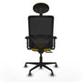 PIQUERAS Y CRESPO Silla de oficina Zulema Amarillo/Negro con mecanismo Sincro/Traslack