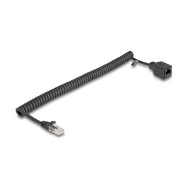 DeLOCK 90670 Cable de red espiral RJ45 Cat5e U/UTP 2 m Negro