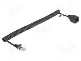 DeLOCK 90670 Prolongador Ethernet Cat5e en espiral negro