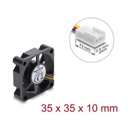 DeLOCK Ventilador Axial 12 V DC 35 x 35 x 10 mm Negro