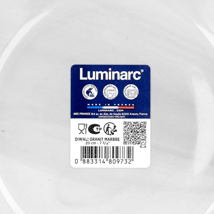 Luminarc Plato Hondo Diwali Granit Marb 20 cm Bicolor