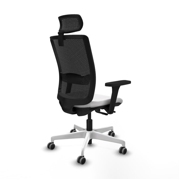 PIQUERAS Y CRESPO Silla de oficina Haches Blanco/Negro con Mecanismo Sincro/Traslack