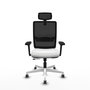 PIQUERAS Y CRESPO Silla de oficina Haches Blanco/Negro con Mecanismo Sincro/Traslack