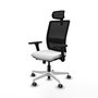 PIQUERAS Y CRESPO Silla de oficina Haches Blanco/Negro con Mecanismo Sincro/Traslack