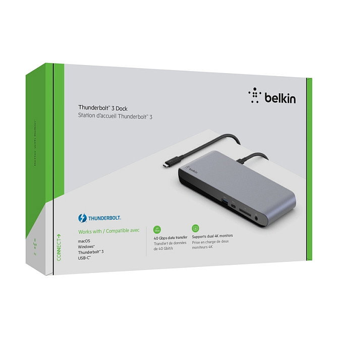 Dockstation Belkin F4U097VF Negro 170 W (1 unidad) Dockstation Belkin F4U097VF Negro 170 W (1 unidad)
