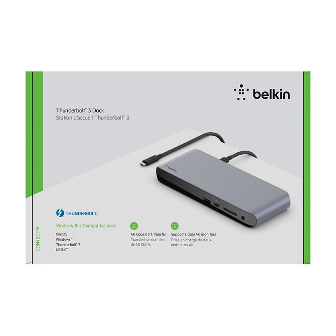 Dockstation Belkin F4U097VF Negro 170 W (1 unidad) Dockstation Belkin F4U097VF Negro 170 W (1 unidad)