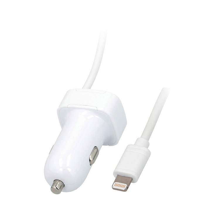 All Ride Cargador de automóvil para iPhone e iPad 2,1A Blanco All Ride Cargador de automóvil para iPhone e iPad 2,1A Blanco