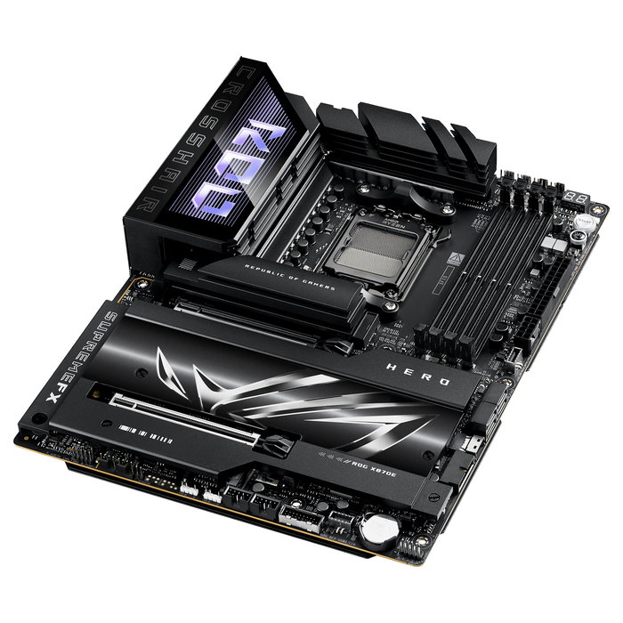 ASUS ROG Crosshair X870E Hero Placa Base ATX AMD AM5 DDR5 192GB Wi-Fi 7 Bluetooth 5.4 SATA M.2 USB4 Chipset X870E