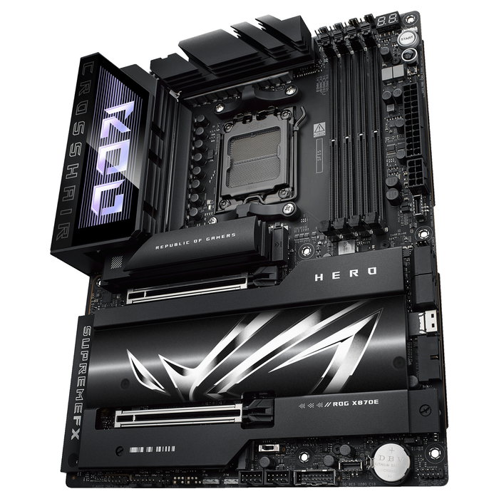 ASUS ROG Crosshair X870E Hero Placa Base ATX AMD AM5 DDR5 192GB Wi-Fi 7 Bluetooth 5.4 SATA M.2 USB4 Chipset X870E