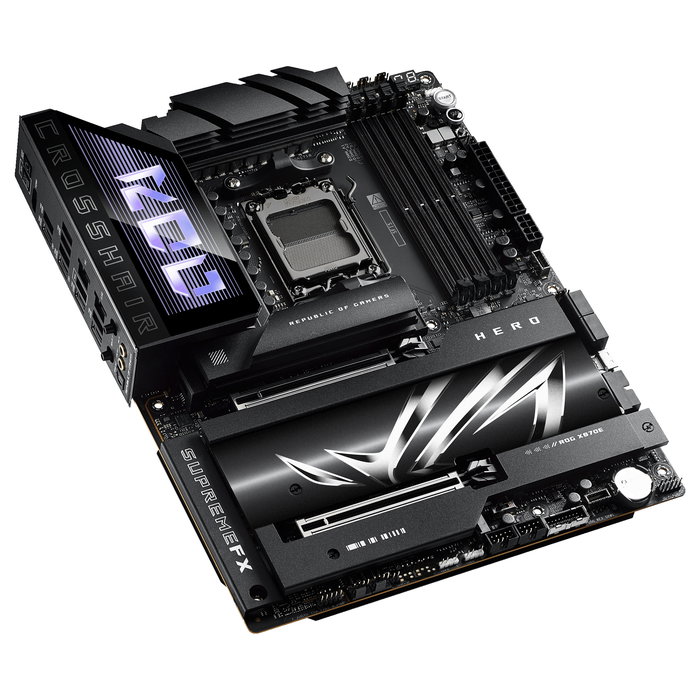 ASUS ROG Crosshair X870E Hero Placa Base ATX AMD AM5 DDR5 192GB Wi-Fi 7 Bluetooth 5.4 SATA M.2 USB4 Chipset X870E