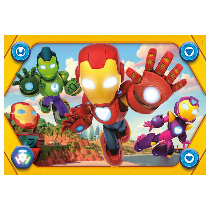 Clementoni Puzzle Maxi Iron Man y Su Superequipo Marvel 104 Piezas 62x42cm