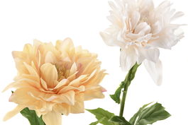 DKD Home Decor Flor Blanco Amarillo 14 x 62 x 14 cm (12 Unidades)