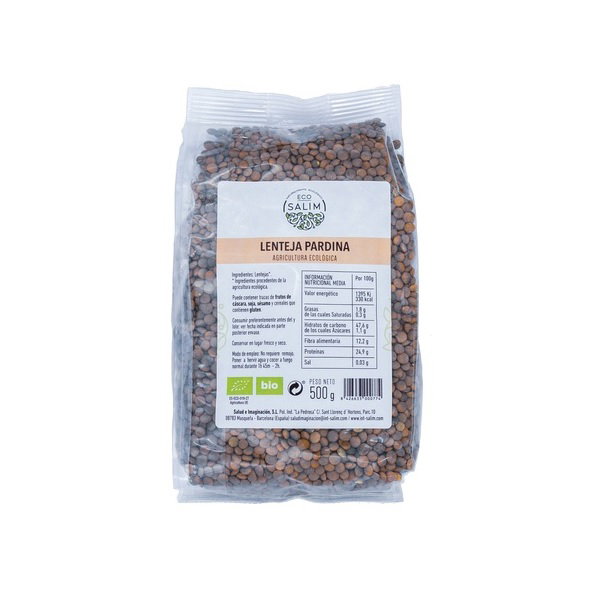 ECO SALIM Lentejas Pardinas Bio 500g