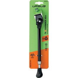 Ursus Caballete Lateral ELEGANCE Ajustable 24-26" 260 mm Aluminio Negro para Bicicletas