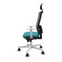 PIQUERAS Y CRESPO Silla de oficina Horna con mecanismo Sincro, Turquesa y Gris