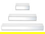 Giftdecor Tres Estantes Espejo 15 30 45 cm Blanco (Set de 4)
