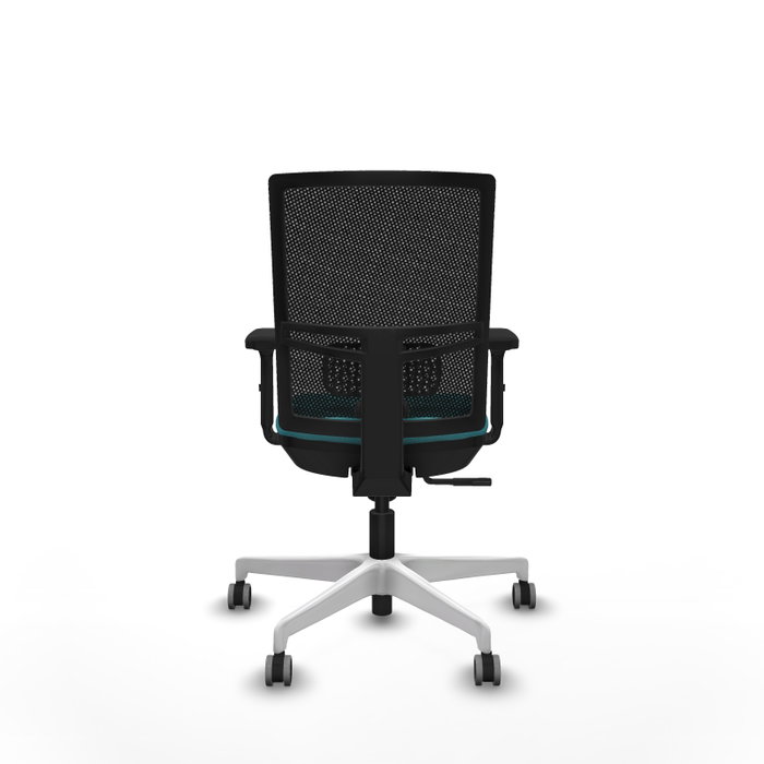 PIQUERAS Y CRESPO Silla de oficina Yunquera con mecanismo Sincro, Tela Turquesa y Malla Negra PIQUERAS Y CRESPO Silla de oficina Yunquera con mecanismo Sincro, Tela Turquesa y Malla Negra