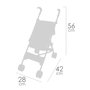 DeCuevas Silla de Muñecas Plegable Botanic 90068 - Carro de Paseo con Bolsa
