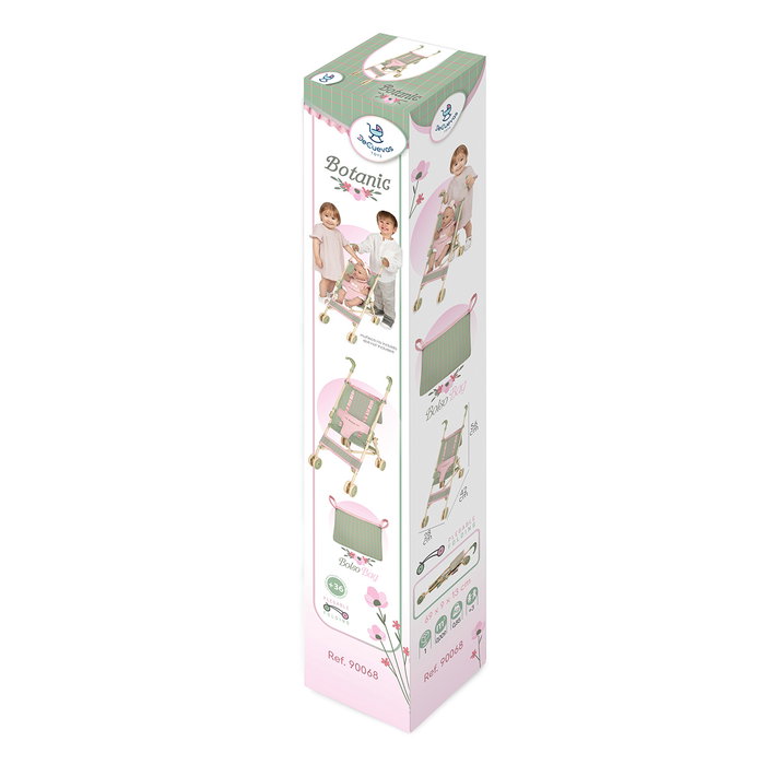 DeCuevas Silla de Muñecas Plegable Botanic 90068 - Carro de Paseo con Bolsa DeCuevas Silla de Muñecas Plegable Botanic 90068 - Carro de Paseo con Bolsa
