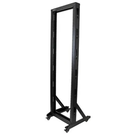 StarTech.com Rack Abierto 42U de 2 Columnas para Servidores, 19 Pulgadas, con Ruedas, 300 kg, para Redes e Informática - Bastidor Independiente