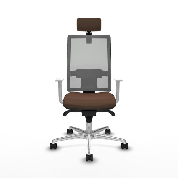 PIQUERAS Y CRESPO Silla de oficina Horna con mecanismo Sincro, Tela Marrón y Malla Gris PIQUERAS Y CRESPO Silla de oficina Horna con mecanismo Sincro, Tela Marrón y Malla Gris
