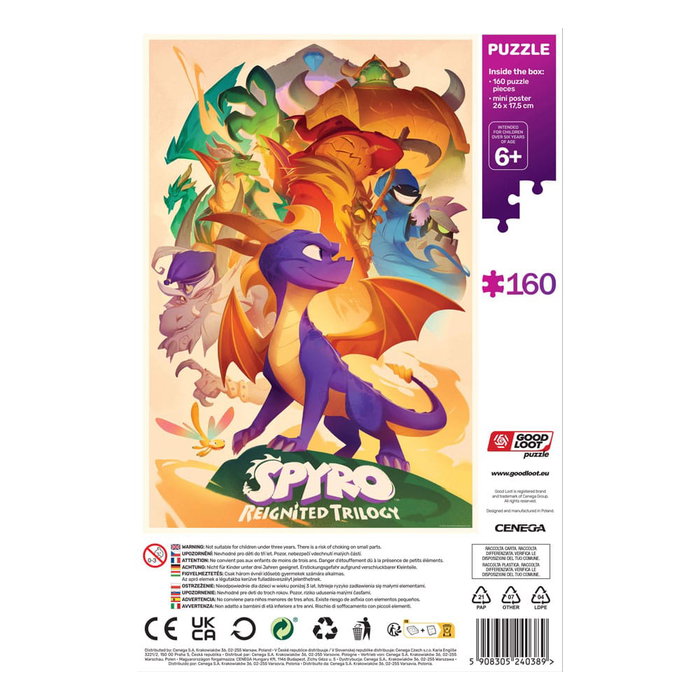 Spyro Reignited Trilogy Puzzle Kids Heroes (160 piezas) Spyro Reignited Trilogy Puzzle Kids Heroes (160 piezas)