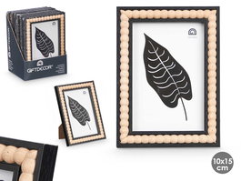 Giftdecor Portafotos Negro Bolas 10x15 cm (Set de 24)