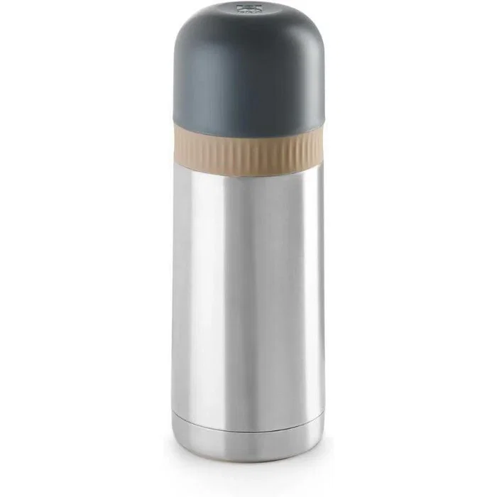 BRA Termo Enjoy Signature A196125 para Líquidos, Acero Inoxidable 18/10, 800 ml, Mantiene Temperatura 12h Caliente / 24h Frío, Base y Cinturón de Silicona Antideslizante