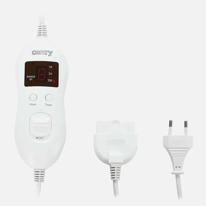 Fabrilamp P025CR7424 Manta Eléctrica Calientacamas, Doble Calefacción 2x60W, Tamaño 150x160 cm para Cama Doble, 8 Niveles de Calor, Temporizador, Color Rojo