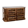 Isla Natural Mármol/Madera Cocina 155 X 70 X 88 cm
