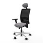 PIQUERAS Y CRESPO Silla de oficina Zulema con mecanismo Sincro/Traslack Gris y Negro