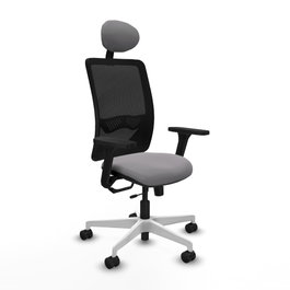 PIQUERAS Y CRESPO Silla de oficina Zulema con mecanismo Sincro/Traslack Gris y Negro
