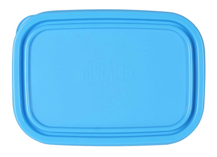 Duralex Fiambrera Rectangular Freshbox 0.4L Tapa Azul (8 Unidades)